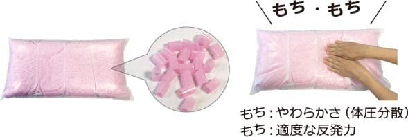 体圧分散式クッション ピーチ(カバー脱着式) ラージ